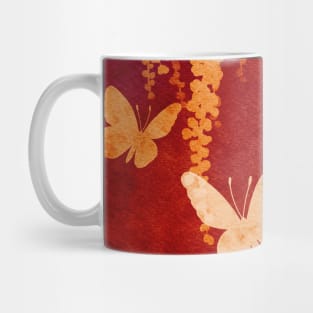 Wisteria and Butterflies Negative Painting Blaze Mug